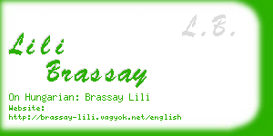 lili brassay business card